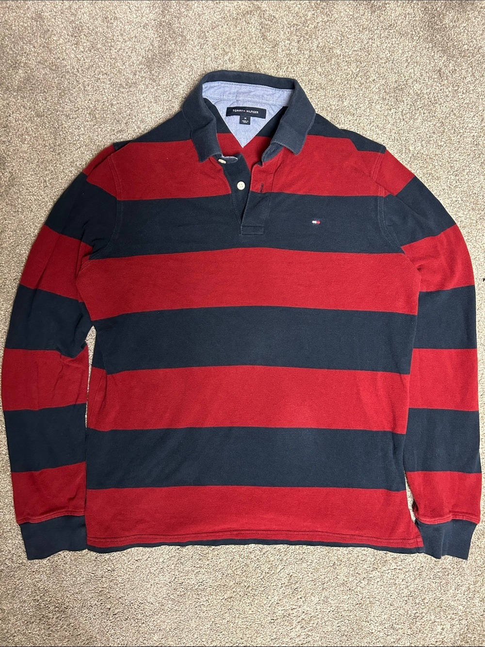 Y2K Tommy Hilfiger Striped Rugby Polo Vintage